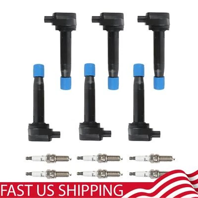 6X Ignition Coil + 6X Spark Plug Pack For 2009-2015 Honda Pilot 3.5L V6 UF624 - Image 1 of 4