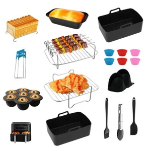 19tlg Heißluftfritteuse Airfryer Zubehör für Ninja Foodi AF500EU AF400EU AF300EU - Bild 1 von 40