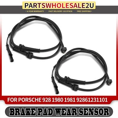 Sensor de desgaste de pastillas de freno de disco delanteras 2 piezas para Porsche 928 1980-1981 92861231101 Foto 1 de 4