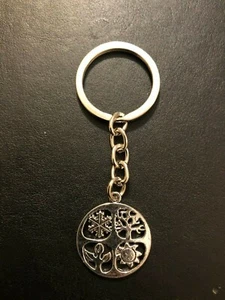 ❤️ FOUR SEASONS WHEEL OF THE YEAR EQUNOX PAGON KEY RING BAG Christmas Gift - Picture 1 of 4