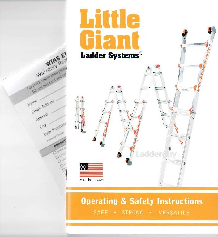Little Giant Ladder Operating & Safety Instruction Booklet, owners manual