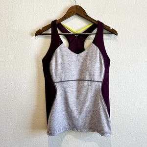 Lucy Core Yoga Tank Top Purple Shelf Bra Built-In Support Women’s Size Large - Picture 1 of 8