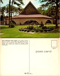 Postcard Naval Amphibious Base Chapel Little Creek Virginia 1972 - Picture 1 of 1