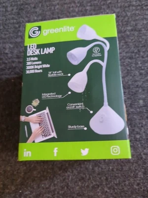 Lámparas de Escritorio LED 2 en Caja Greenlite - LED Ahorro de Energía Flexible NUEVO Foto 1 de 4