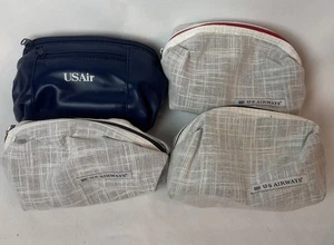 Lotto 4 borse US Airways prima classe Amenity sacchetti trucco viaggio - Foto 1 di 4