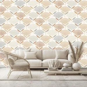 Mango Orange Floral Tapete Prestigeträchtige Textilien Calia Paste The Wall - Bild 1 von 9
