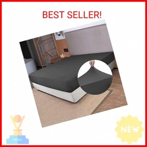 Stretch King Size Fitted Sheet Only - 4-Way Stretchy Jersey Knit, Cozy T-Shirt S - Picture 1 of 2