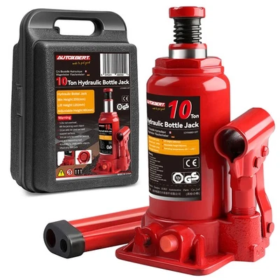 Gato de botella hidráulico soldado de 10 toneladas telescópico coche camión reparación automática elevación Foto 1 de 4