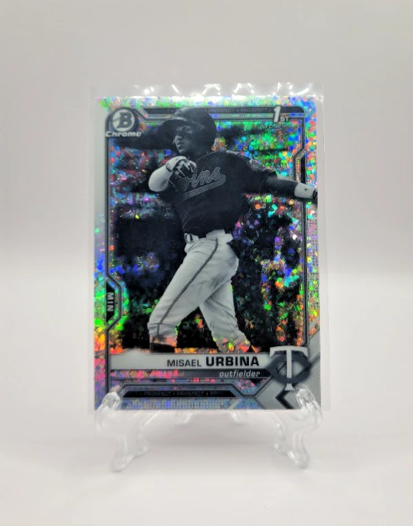 2021 Bowman Chrome Prospects Black and White Mini-Diamond Misael Urbina - Image 1 of 1