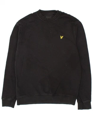 LYLE & SCOTT Mens Graphic Sweatshirt Jumper Medium Black Colourblock UA10 - Image 1 of 3