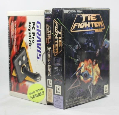 SEALED LOT LucasArts TIE Fighter Special Gravis Joystick Bundle Big Box PC - Image 1 of 4