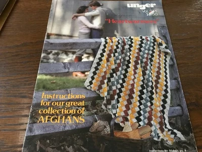 Unger Heartwarmers Afghans Knit and Crochet 7 Designs Vintage - Image 1 of 4