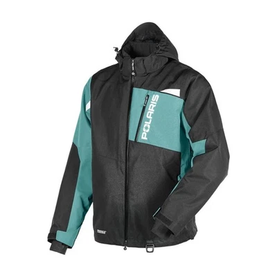 Polaris Mens TECH54 Switchback Snowmobile Jacket Snocross Waterproof Teal - Image 1 of 2