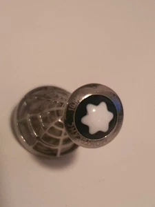 Gemelli Montblanc Heritage ancora scheletrati con intarsio in vetro nero. SINGOLO! - Foto 1 di 7