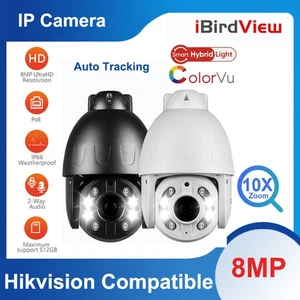 4K 8MP 10X ZOOM 2-Way Audio POE Dome PTZ IP Camera Dual Lights Auto Tracking - Picture 1 of 16