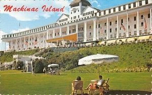 Postal de colección Grand Hotel Mackinac Island Michigan Upper Michigan - Imagen 1 de 2