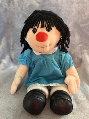 "Vestido azul muñeca de peluche MOLLY 17"" sofá cómodo grande de colección 1995" Foto 1 de 4