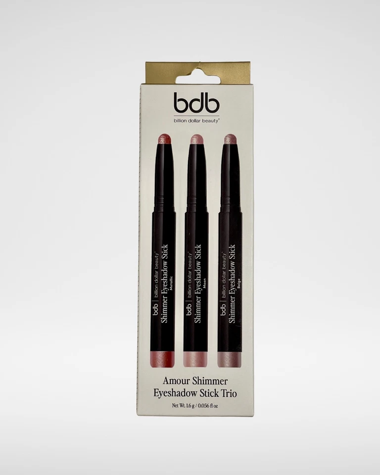 BDB BILLÓN DE DÓLARES BELLEZA AMOR BRILLO SOMBRA DE OJOS STICK TRÍO (TONOS RAROS) Foto 1 de 3