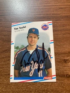 Autograph Signed Autographed Tim Teufel Mets - Picture 1 of 1