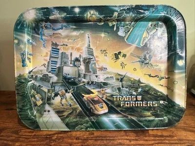 Transformers 1986 Metal TV Dinner Tray Metroplex Hasbro - Rough Shape - Image 1 of 4