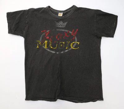 ∞ Vintage ROXY MUSIC T Shirt Bryan Ferry BRIAN ENO Glam Rock Stranded 1970s ∞ - Image 1 of 4