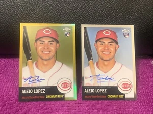 (2) 2022 TOPPS CHROME PLATINUM ALEJO LOPEZ RC GOLD REFRACTOR AUTO AUTOGRAPH /50 - Picture 1 of 7