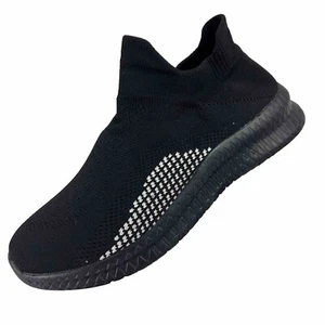 Womens Ladies Black Shoes Sneakers Slip On Flats Shoes Loafers Walking Sz 10 (T) - Picture 1 of 8