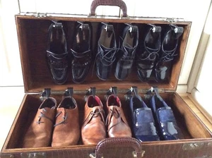 Vintage Style Faux Crocodile Luggage Shoe Case Suitcase Storage Window display - Picture 1 of 9