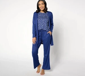 MUK LUKS Gr. L Regular Ribbed & Cloud Knit 3-teiliges Lounge Set NAVY DOT A630201 - Bild 1 von 1
