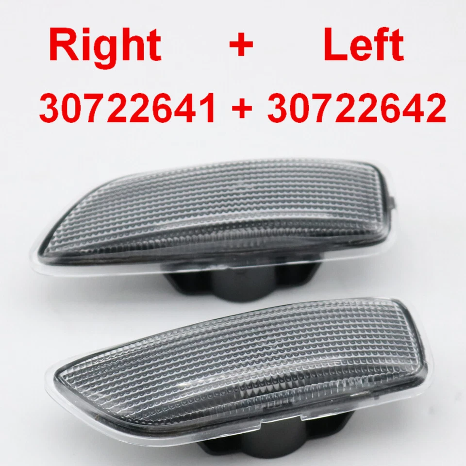 FIT VOLVO S60 S80 V70 XC70 XC90 MK1 SMOKE LENS SEQUENTIAL LED SIDE MARKER LIGHTS - Image 1 of 4