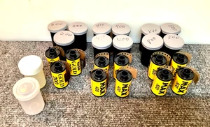 LOT 35mm Film 11 Roll Gold 200 Max 400 800 stored cool dry Old Stock w Cans KE - Picture 1 of 6