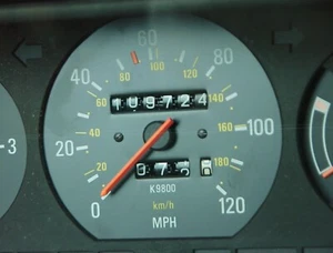 Volvo 240 Gauge Cluster K9800 pour seulement 1990 DL WAGON. Visages de jauges semi-brillants. - Photo 1/11