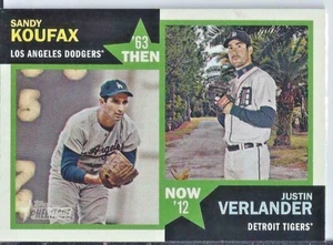 Justin Verlander / Sandy Koufax 2012 Topps Heritage Then & Now - Bild 1 von 1