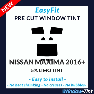 EasyFit Static Pre Cut Window Tint For Nissan Maxima 2016 5% Limo Rear - Image 1 of 3