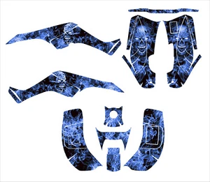 Honda TRX 250 EX 250X 2001 2003 2004 2005 kit de gráficos Blue Zombie Skull - Imagen 1 de 7