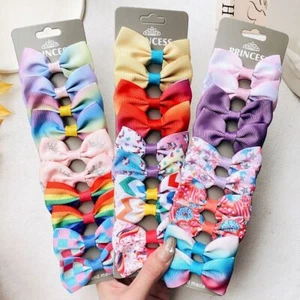 Unicorn Mermaid Printed Hair Clips - Colorful Bow Hairpins Girls Barrettes 10Pcs - Picture 1 of 22