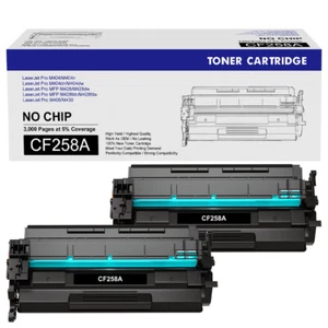 Tóner 2PK CF258A 58A SIN CHIP compatible con HP LaserJet Pro M404 M404dw M428fdw - Imagen 1 de 8
