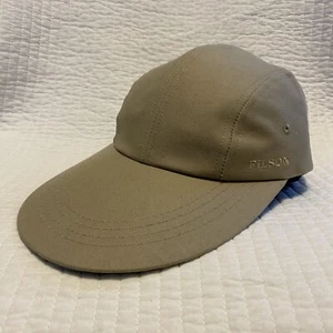 Cappello berretto da baseball nuovo vintage CC Filson kaki lungo logo Duckbill Bill cotone OS - Foto 1 di 6