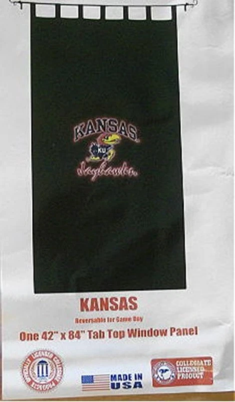 Panel de cortina de ventana aerografiado Kansas Jayhawks  Foto 1 de 1