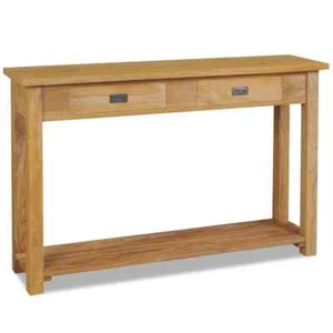 NNEVL Console Table Solid Teak 120x30x80 cm - Picture 1 of 8