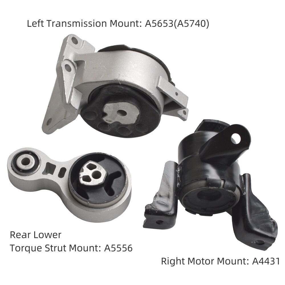 Kit De 3 Soportes De Motor Y Transmisión Para Ford Fusion/Milan 2010-2012 2.5L – Montaje Frontal Manual, Reemplazo Directo