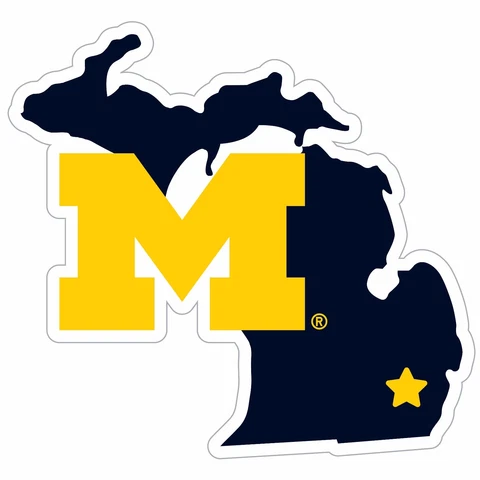 Michigan Wolverines Home State Magnet (Michigan Shape) NCAA Licensed Cover