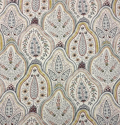 BALLARD DESIGNS ADRIANNA MULTI FLORAL BLOOMING MULTIUSE FABRIC BY YARD 54"W - Image 1 of 4