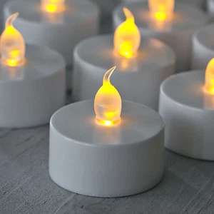 2X NEW FLAMELESS FLICKERING LED TEA LIGHT CANDLES BATTERY OPERATED TEALIGHTS - Picture 1 of 1