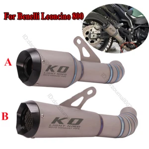 Motorcycle Titanium Exhaust Muffler Tail Pipe Escape For Benelli Leoncino 800 BJ - Picture 1 of 12