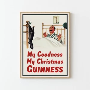 Poster Pubblicitario Vintage Guinness Natale Stampa | Decorazione Casa - Foto 1 di 10