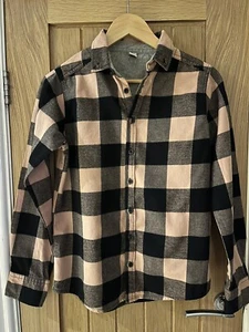 Boys Orange & Black Checked Long Sleeve Shirt Age 14 Great Condition - Picture 1 of 4