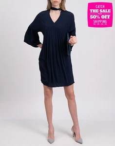 RRP€200 ATOS LOMBARDINI Tunic Dress Size IT 42 Silk Blend Pleated Made in Italy - Imagen 1 de 9