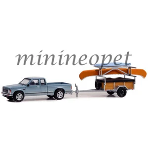 GREENLIGHT 1988 GMC S-15 SIREEA & CANOE TRAILER & RACK & KAYAK 1/64 32250 C - Picture 1 of 1