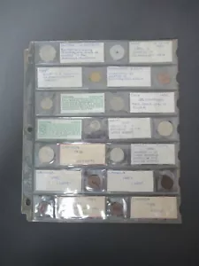 Hoja de cuaderno de 14 monedas mundiales en una moneda con países y fechas - Bután Laos... 100 - Imagen 1 de 6